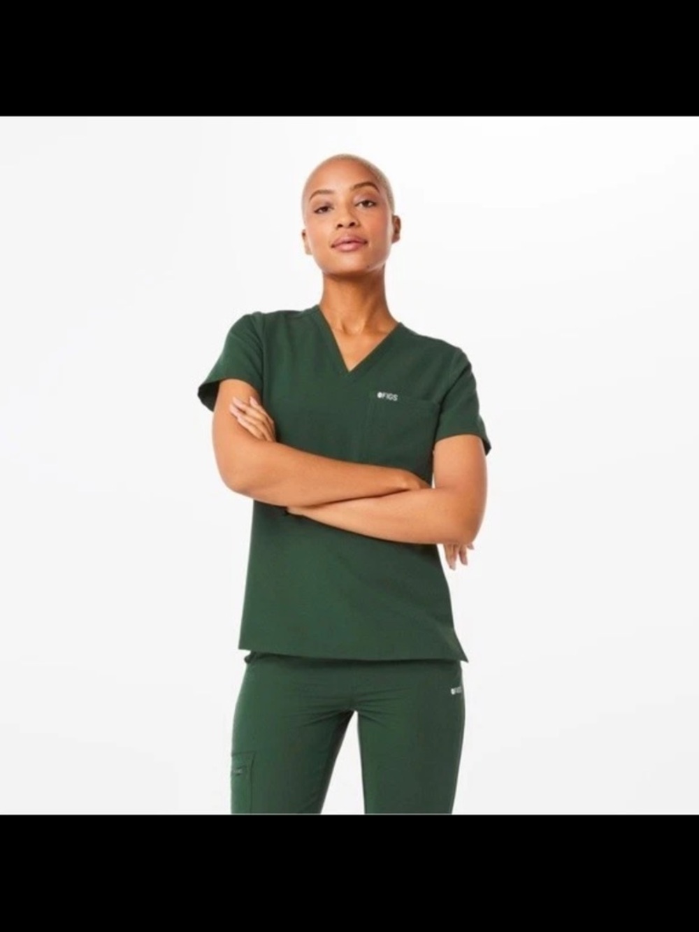 Figs Caterina Limited Edition British Racng Green Scrub Top